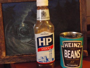 brown sauce and beans