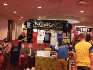 the TORn booth at Dragon*Con 2013. Usually staffed with friendly people and cute girls.